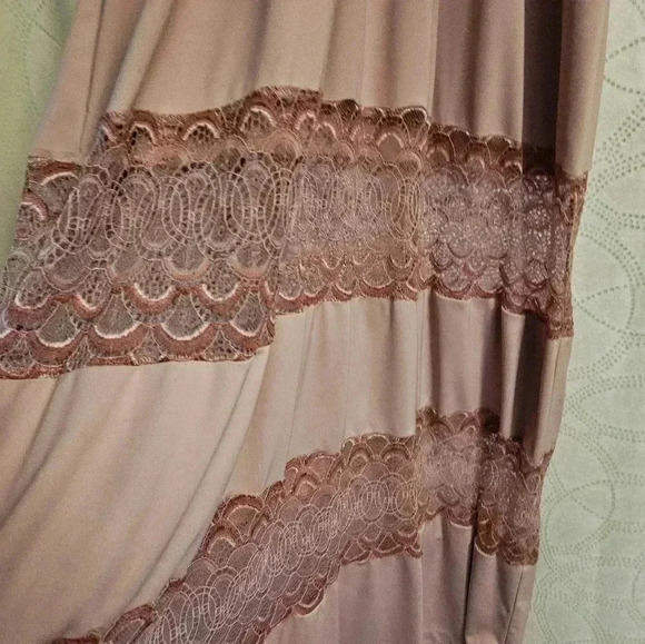 KOH KOH Womens Sexy Summer V-Neck Half Sleeve Layered Lace Maxi Dress (L) - Picture 6 of 6